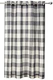 LORRAINE HOME FASHIONS, Gray, Courtyard Grommet Window Curtain Panel, 53' x 63'