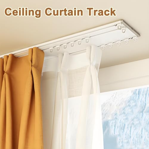 Rail de plafond double en aluminium de 2,5 m ultra fin pour salon - 3