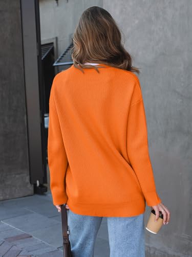 Image of LILLUSORY Women Oversized Cardigan Sweater 2025 Fall Outfits Cloth Fashion V Neck Knit Button Front Casual Trendy Tops