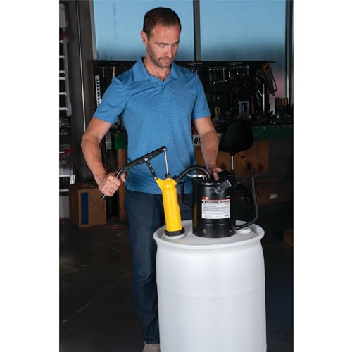 Image of Performance Tool W54269 Yellow General Purpose Lever Action Barrel Drum Pump - Fits 15 to 55 Gallon Drums