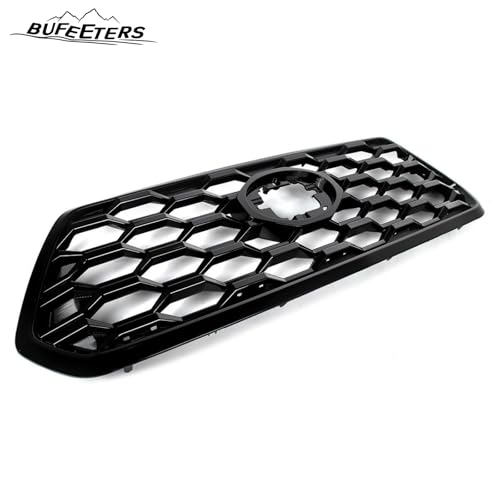 Image of Front Bumper Upper Grill Insert Gloss Black Grille Fit For 2016 2017 2018 2019 2020 2021 2022 2023 Toyota Tacoma,2021 TRD /Mesh Style,Gloss Black
