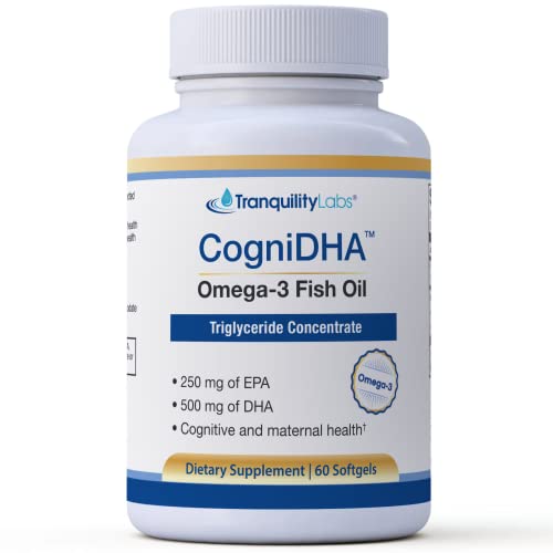 High DHA Omega 3 Fish Oil - CogniDHA - Pharmaceutical Grade - 840 mg Omega-3s - Supercritical CO2 Triglyceride Formula - 500/250 DHA/EPA - Excellent for Prenatal - for Healthy Living High DHA Omega 3 Fish Oil - CogniDHA - Pharmaceutical Grade - 840 mg Omega-3s - Supercritical CO2 Triglyceride Formula - 500/250 DHA/EPA - Excellent for Prenatal - for Healthy Living
