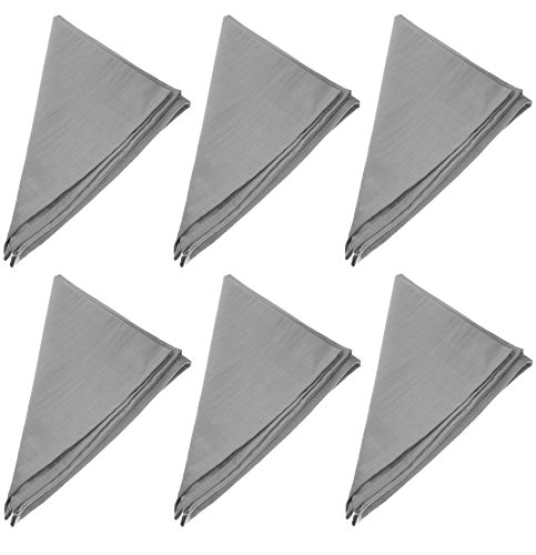 Servilletas de tela absorbentes y reutilizables, algodón gris con dobladillo resistente 2
