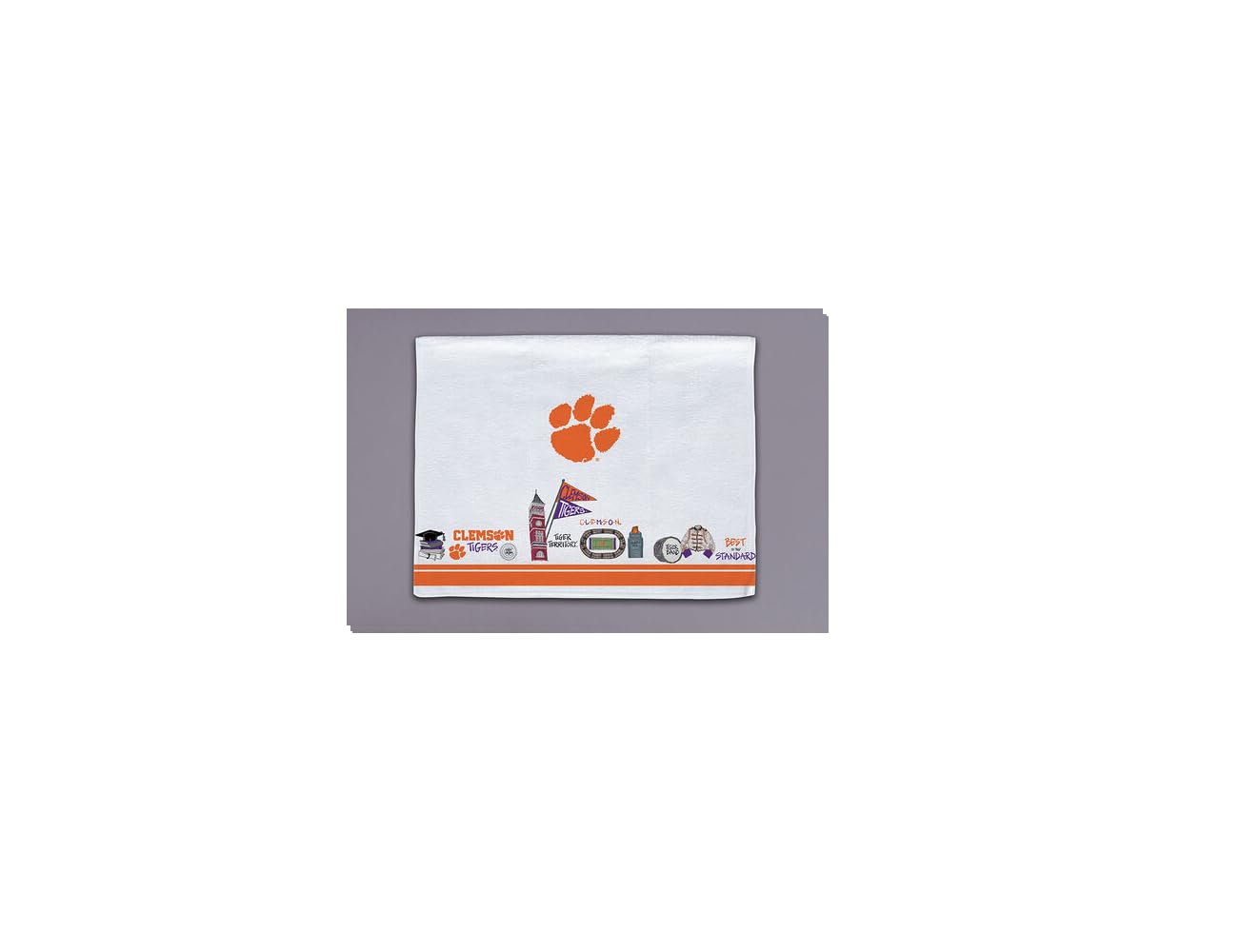 Magnolia Lane Clemson Icon Hand Towel, 26-inch Length, Kitchen Accessories
