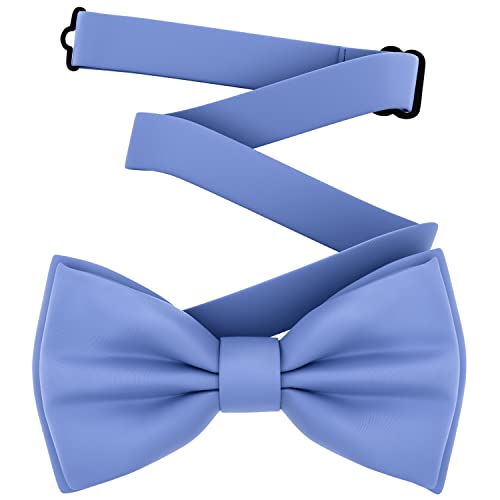 Image of Adam Young Men's Bow Ties Pre-Tied Style Formal Satin Classic Bowtie for Tuxedo Faux Silk