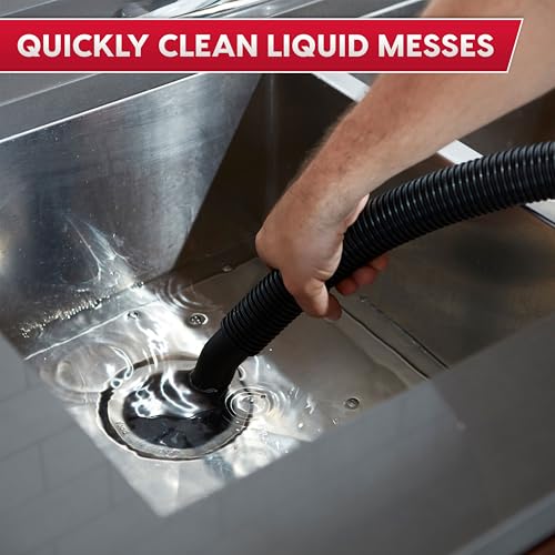 Vacmaster Red Edition VOC508S 1101 Stainless Steel Wet Dry Shop Vacuum 5 Gallon 4 Peak HP 1-1/4 inch Hose Powerful Suction with Blower Function