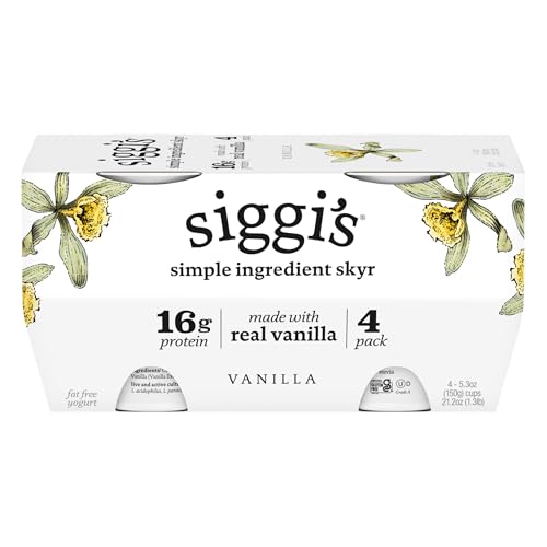 Siggi's Vanilla Non Fat Yogurt 4 Pack, 21.2 OZ