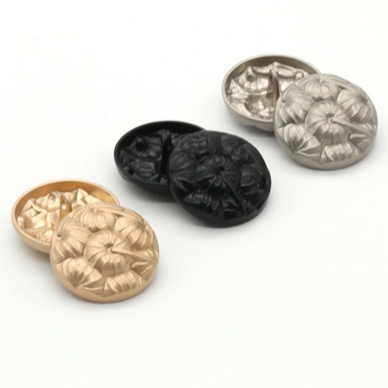 Metalowe guziki do marynarek, Zestaw 30 wielokolorowych guzików z metalowym trzonkiem 18-25 mm(30pcs Gold,28L=18.0MM)