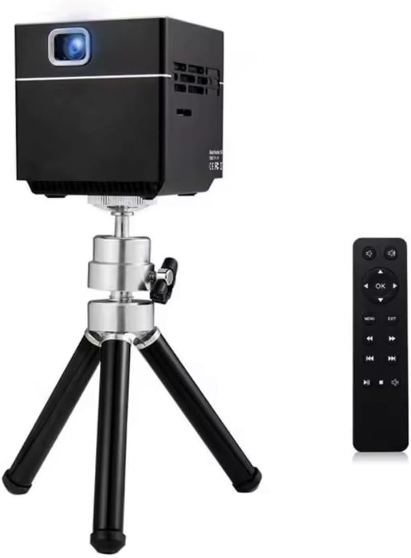 S6 Mini Projector, Portable Video Projector, Full HD 1080P Outdoor Movie Projector 300 Lumens, 3 hrs Working time, Wireless, HDMI, Micro SD Wireless Android