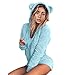 Homecoming Suits for Women Women Long Sleeve Fashion Nightwear Suit Animal Ear Hooded Leopard Loose (Light Blue, XXL)