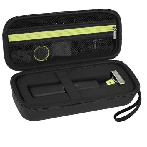 Estojo Protetor Compatível com Philips Norelco OneBlade – Modelos QP6531/70, QP6530/70, QP6510/70, QP6530/80, QP6550/70 – Case Rígido com Espuma Interna e Bolso em Tela