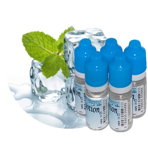 MA POTION - Lot de 5 E-Liquide Menthe Glaciale, (5x10ml = 50ml), Eliquide Français Ma Potion, recharge liquide cigarette électronique. Sans nicotine ni tabac