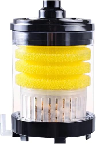 Small Fish Tank Filter Ultra Quiet Sponge Aquarium Fiter, 3-in-1 Bio Corner Filter with Air Stone for 1-20 Gallon Tanks