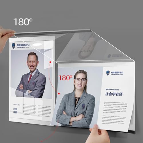 Cadre magnetique A3 acrylique premium horizontal porte-document mural - 6