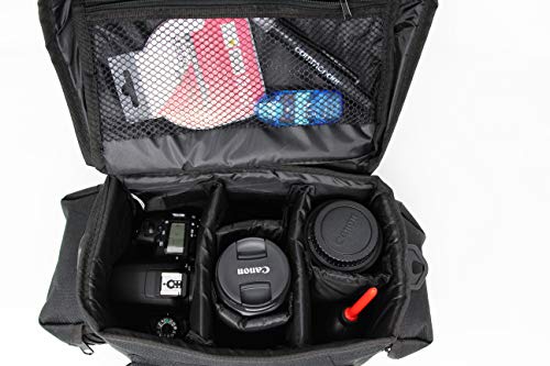 Commander Optics Medium/Large Camera Carrying Case for Nikon, Sony, Pentax, Olympus Panasonic, Samsung, and Canon Rebel DSLR 11 x 7 x 7 Inches Black Bag - Thumbnail 7