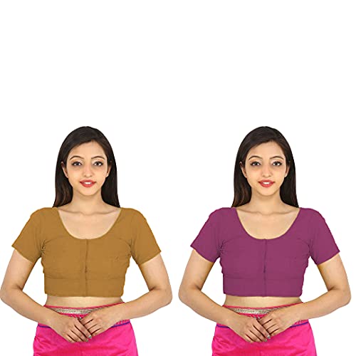 Image of Namita Women's Rubia Cotton Solid Half Sleeve Blouse