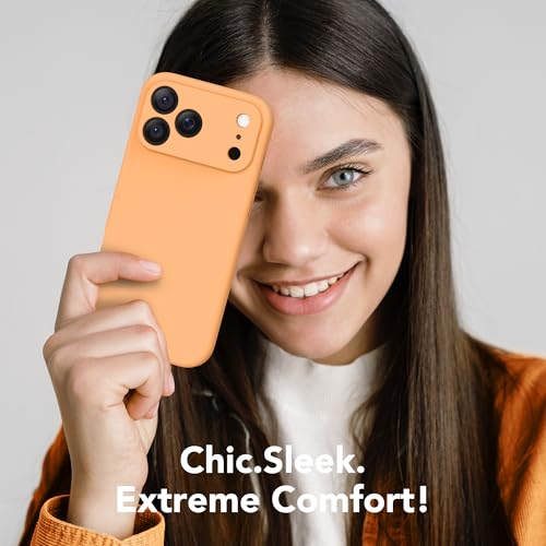 Image of Magnetic for iPhone 17 Pro Max Case, Compatible with MagSafe, [Full Camera Protection][Screen Protector] Silicone Shockproof Protective Phone Case for iPhone 17 Pro Max 6.9 inch, Cantaloupe