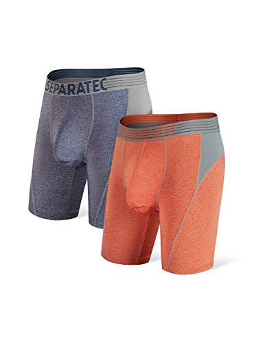 Separatec Men's Sport Underwear with Dual Pouch Design Fast Dry Long Leg 8