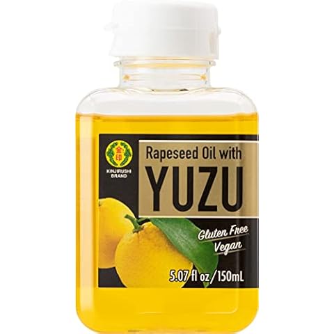 Kinjirushi Gourmet Yuzu Flavored Oil (Rapeseed Oil) (5.07 oz) Yuzu Oil Cooking, Ponzu Sauce, Ramen, Poke Oil, Dressings, Carpaccio, Sashimi, Sushi, Yuzu Extract, Yuzu Sauce, Yuzu Peel Cover