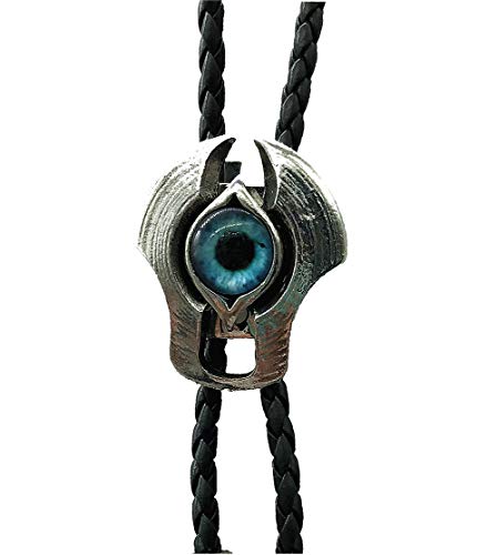 Bolo Tie Neckties Devil Eye Vintage Western Gothic Blue Eye Bolo Tie for Men