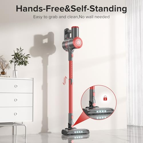 Tipdiy Cordless Vacuum Cleaner with Self-Standing, 40KPA Stick Vacuum Cleaners for Home, 8 - image 2