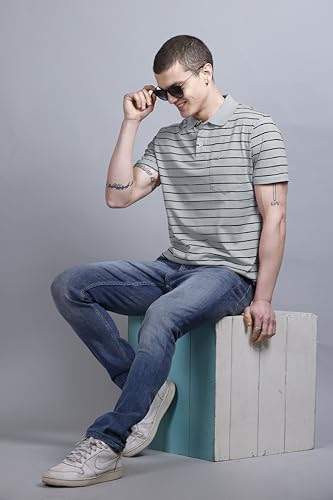 Image of GODFREY Half Sleeve Cotton Polo T Shirt for Man with Pocket - Regular fit Men Tshirts