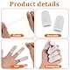 20 Stück Weiße Silikon Finger Sleeves Fingerschutz Fingerlinge Silikon Fingerkuppenschutz für Rissige Trigger Finger Arthritis Schmerzlinderung (Weiß)