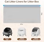 Cat Litter Bags 27"x13" for NeakM1 & Petpiv 11/12, Thick with Drawstring | 120 Count, Prevent Leaks, Unscented, Easy to Tie, 9-11 Gallons Capacity, Can Hold Clumping Litter, for Multi-Cat Households