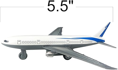 Miniatura 3 de ArtCreativity Juego de 2 modelos de juguete de avión de tracción - Aviones de juguete fundidos a troquel de 5.5 pulgadas para niños y niñas -