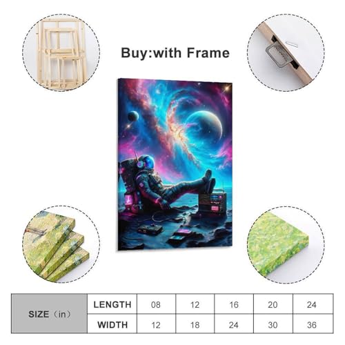 Poster astronaute serein 40x60cm : solution déco zen chambre à coucher - 2