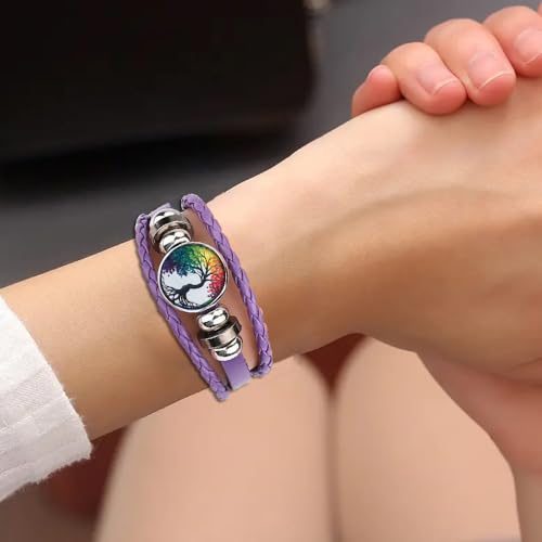 Image of Boho Sunflower Gifts Sunflower Leather Bohemian Bracelet Birthday Gifts for Women Teens Granddaughter Wife Daughter Mom Friendship Bracelets for Her