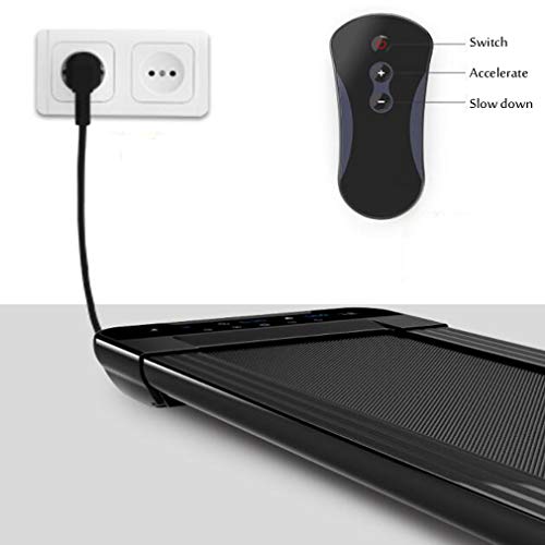 Image of Motorised Flat Running Machine Electric Treadmill Noise Reduction Portable Walking Equipment with Pulley for Home Gym