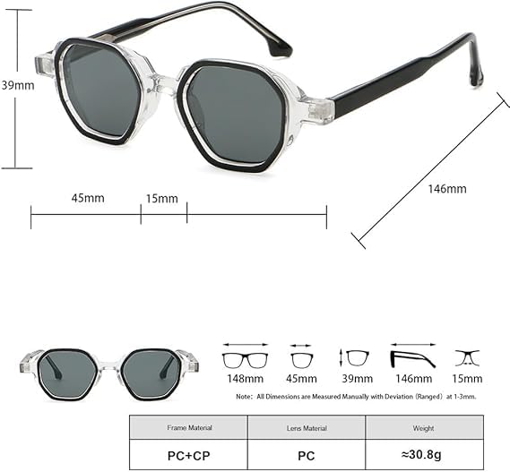 Men's and Women's Cat Eye Sunglasses UV400 Protection, Lightweight Acetate Fiber Frame with TAC Sports Lens2