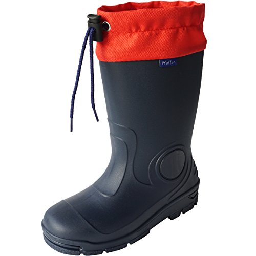 Muflon Boys Wellington Boots, Dark Blue, Size 1/2 UK