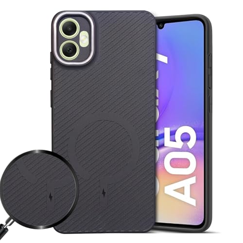 Image of LIRAMARK Rugged Carbon Fibre TPU Armor Silicone Back Cover Case for Samsung Galaxy A05 / F05 / M05 (4G)