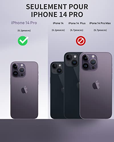 Etui iPhone 14 Pro étanche antichoc etui protection intégrale imperméable violet - 5