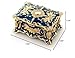 ROSIKING Blue Rectangle Emboss Alloy Metal Music Box Wind Up Antique Jewelry Musical Boxes Christmas Birthday Valentine's Day Gifts Plays Elfen Lied