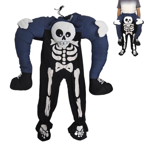 Disfraz de esqueleto de Halloween, disfraz de fiesta, disfraz de broma con temática de esqueleto, para mujeres, hombres, ancianos, amigos, cosplay, eventos, cumpleaños, espectáculo escolar