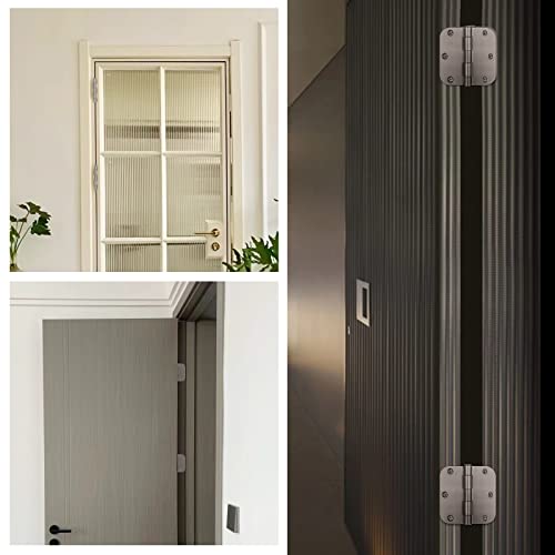 18 Pack Door Hinges Brushed Nickel,3.5 Inch Brushed Nickel Door Hinges With 5/8" Radius,Fit Standard Door/Bedroom Door/Exterior Door/Interal Door Hardware Hinges,Satin Nickel Finish Door Hinges #TOP6