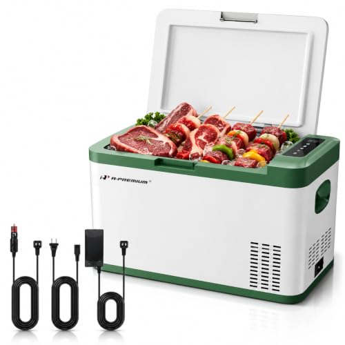 A-Premium 12 Volt Refrigerator 28QT/26.1L Portable Car Fridge Cooler, -4°F~68°F Portable Freezer Fast Cooling with 12/24V DC & 110/240V AC for Camping RV Roadtrips Truck Outdoor and Home Party Use