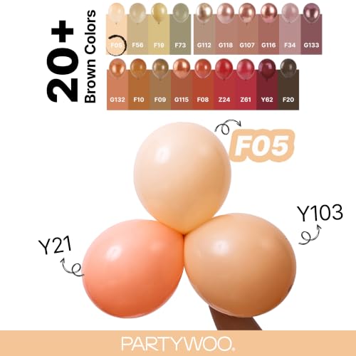 Image of PartyWoo Nude Balloons 50pcs Apricot Boho Fall Neutral Color 12 Inch
