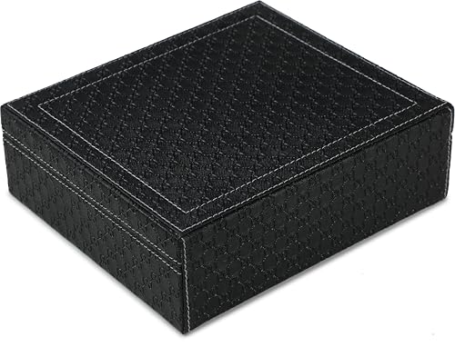 Image of STORESHINE Unisex 8 Slots Watch Organiser Box Black (Black::Maroon2)