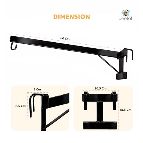 Image of Window Hanging Cradle for Baby 80cm | Baby Cradle Window Hanger Rod | Portable Metal Cradle Hanger for Traditional Baby Cradle & Baby Jhula | Supports Up to 15kg