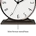 Presentime & Co Lewis Mantel Alarm Clock, Desk and Shelf Clock, Tabletop Decoration, 5.5 x 5 inch, Silent no Ticking, Metal Base, Bronze Finish, Arabic Numeral