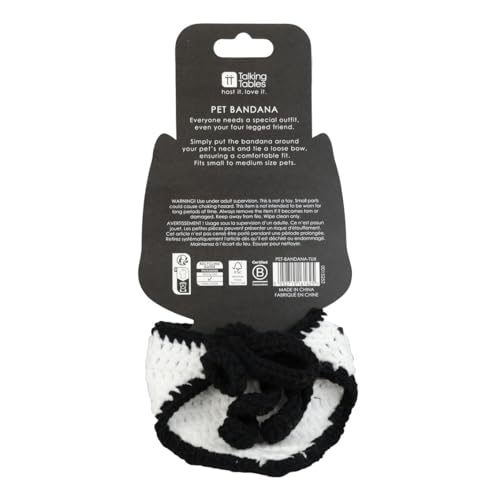 Talking Tables Cat Tuxedo Bandana Kerchiefs for Pets Accessory- Crochet Tux for Dogs Cats and Puppies Halloween Cat Costume - Image 3