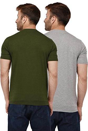 Image of London Hills Solid Cotton Blend Half Sleeve Regular Men Round Neck Tshirts | T Shirt For Man | Tshirt | Shirts Men | Tshirt For Man | T-shirt | T-shirts | Stylish | Gym Wear For Workout | MultiColored
