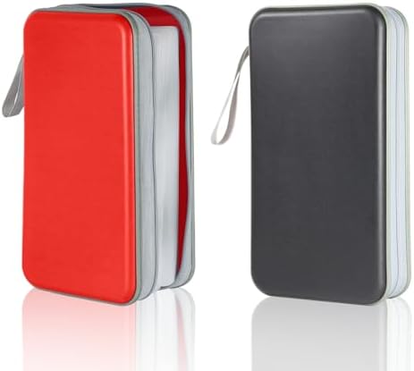 Amazon.com: Wismart 80 Capacity Pu Leather Shell CD DVD Blu-ray Media ...