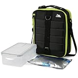 Arctic Zone Ultimate Upright Expandable Lunch Pack, Dual Compartment Insulated - Black