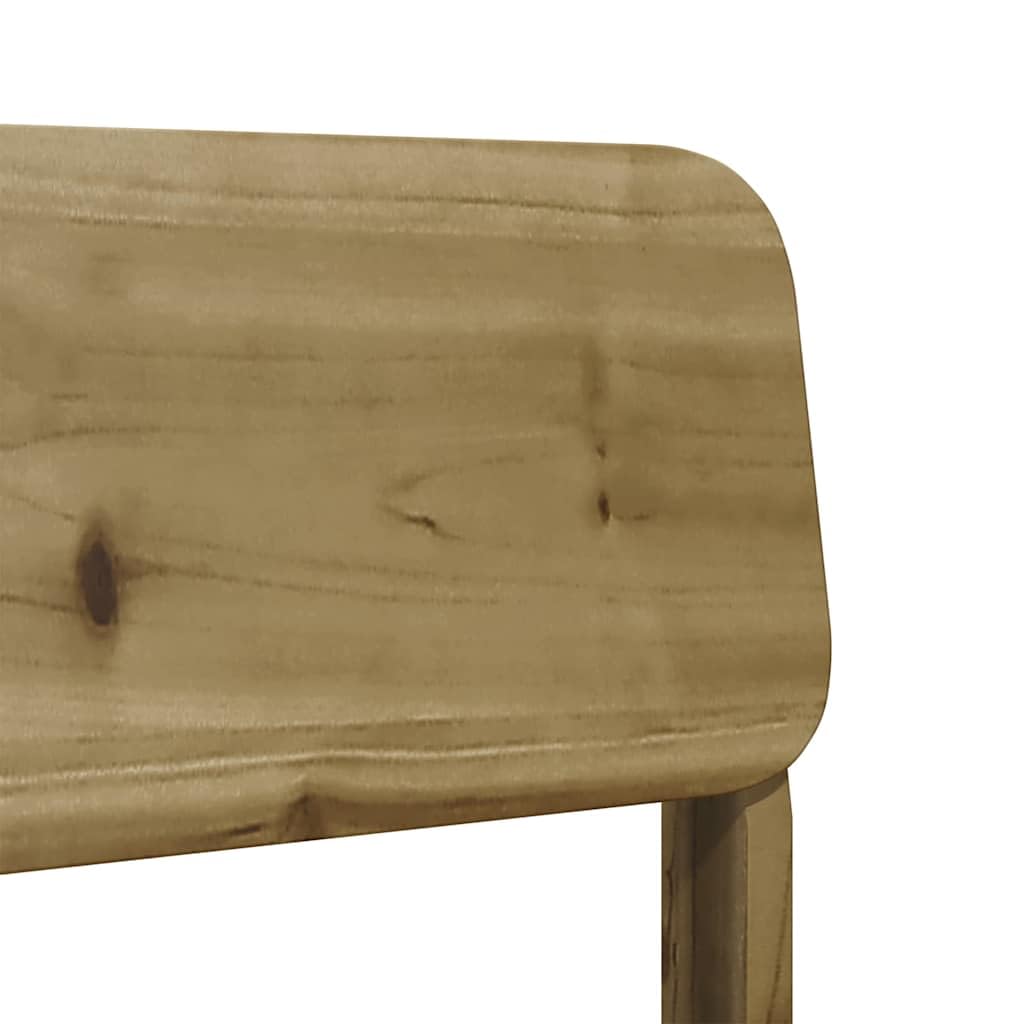 Sedia da giardino in legno di pino impregnato in autoclave, 60 x 52,5 x 72 cm, resistente alle intemperie, impilabile, con schienale, ideale per balcone, terrazza, giardino, robusta e