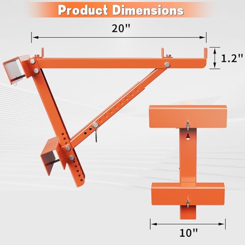 Ganggend 2 Pack Ladder Jacks for Scaffolding Platform,Heavy Duty Steel Ladder Jacks Scaffold Bracket,Adjustable Two-Rung Short Body Extension Ladder Jack for Roofing Painting Jobsite 20 inch Platform - Thumbnail 4